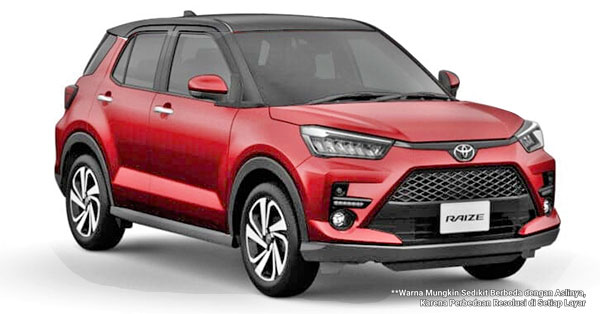 Warna Red Black Top Toyota Raize